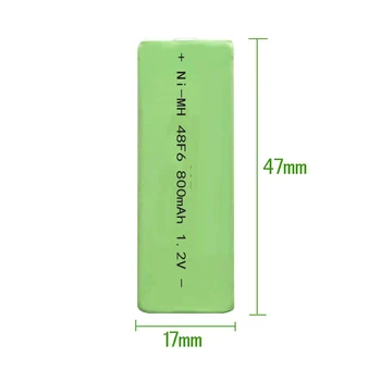 1,2 В никель-металлгидридная аккумуляторная батарея F6 Gum 48F6 800 мАч Ячейка жевательной резинки 17X48 мм Размер