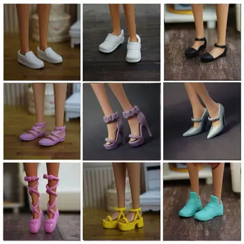 1 пара красочная длина ноги 2,2 см женская пластиковая кукольная обувь 1/6 куклы сапоги на высоком каблуке обувь аксессуары