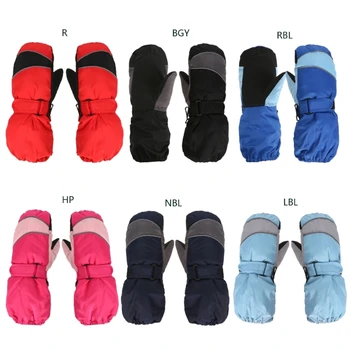 1 пара прочных лыжных перчаток для детей ветрозащитные зимние теплые варежки зимние перчатки