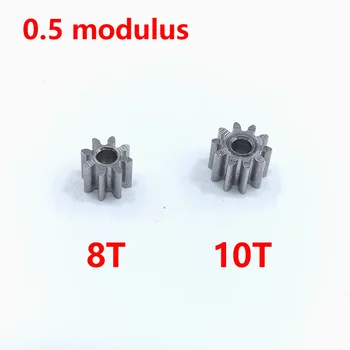 1 шт. 0,5 модуля 8T / 10T Зубья Апертура 1,98 мм Высокая износостойкость Стальная металлическая шестерня Плотное соответствие 2 мм вал