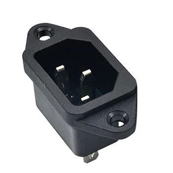  1 шт. 250 В 10 А IEC320 C14 3-контактный штекерный шнур питания Впускная розетка Дропшиппинг