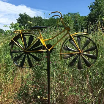 1 шт. Желтый велосипедный садовый спиннер деревенский желтый с деталями старинной садовой ветряной мельницы