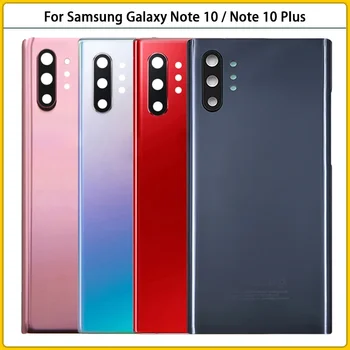 10 шт. для Samsung Galaxy Note 10 N970F Задняя крышка батареи Чехол для задней двери + объектив камеры + наклейка для Samsung Note 10