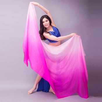 100% шелковые вуали танец живота смешивание цвета вуали женщины 100% шелк оптовая цена размер и цвет можно настроить шарф шелковые вуали