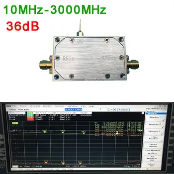 10M-3GHz 36 дБ Коэффициент усиления NF: 1,5 ВЧ широкополосный малошумящий усилитель мощности ДЛЯ КВ FM VHF UHF HAM Радио постоянного тока 12 В