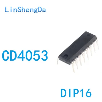 10PCS CD4053 CD4053BE встроенный микросхемный переключатель мультиплексирования DIP16 CMOS