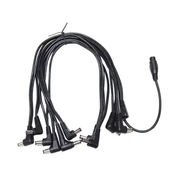 11 Ways Шлейфовый кабель для кабеля разветвителя гитарной педали Черный