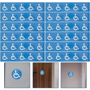12 листов Наклейки для инвалидов-колясочников Клей для инвалидов-колясочников