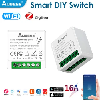 16A Tuya Zigbee / WIFI Smart Switch Поддержка 2-стороннего шлюза управления Приложение Дистанционное управление Smart Life работает с Alexa и Google Home
