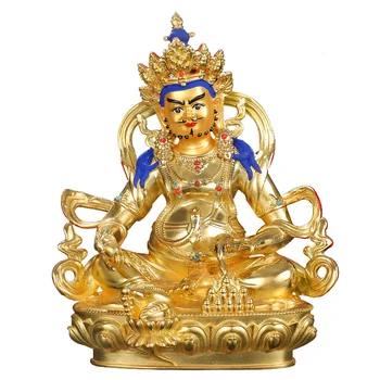 16см 21см 31см Медная позолота Статуя Будды Джамбалы Тибетский буддизм Бог богатства Скульптура в непальском стиле