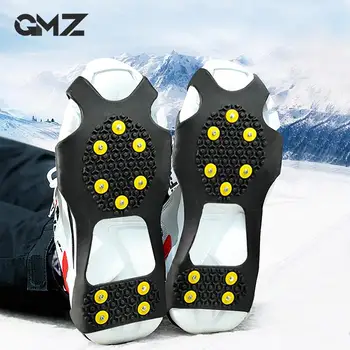 1Пара 10-Stud Snow Ice Claw Claw Альпинизм Противоскользящие шипы Захваты Crampon Crampon Xeats Спортивная обувь Чехол для женщин Мужчины Чехол для ботинок Размер 35-48