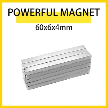 2 ~ 30 шт. 60x6x4 мм Неодимовые магниты N35 Сильный редкоземельный магнит Мощные магниты кубовидной формы NdFeB