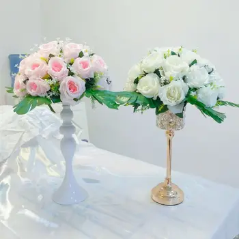 2 шт. 30 см искусственный розовый цветочный шар для дома отдыха свадебный стол центральные украшения украшение вечеринка дорога цитируется поцелуй шар