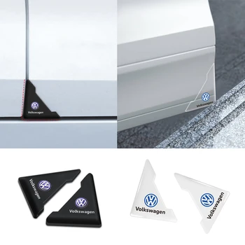 2 шт./компл. Угловая крышка передней двери автомобиля Силиконовая защита от царапин для Volkswagen Tiguan Passat Golf 5 Touareg Jetta