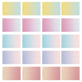 20 листов Градиентный цвет Клейкие этикетки Вкладка «Индекс» Вкладка «Категория» Наклейки «Категория
