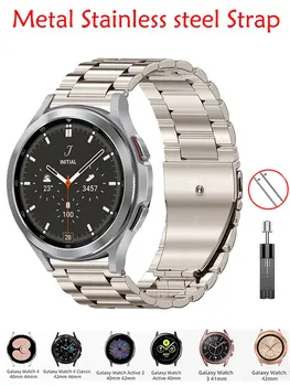 20 мм 22 мм металлический ремешок для Samsung Galaxy Watch 5/4 40 мм 44 мм браслет из нержавеющей стали Galaxy Watch 4 Classic 46 42 мм / 5 Pro 45 мм