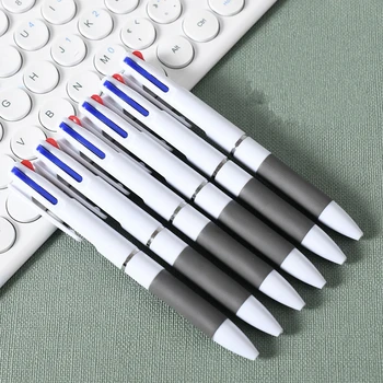 20 шт. 3 в 1 Пресс-ручка Многоцветные шариковые ручки 0,7 мм 3 цвета шариковая ручка Сменный блок Многоцветные ручки Пластиковые шариковые ручки