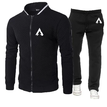 2023 Apex Legend Game Мужская весна и осень Новый тонкий свитер на молнии + брючный пуловер Спортивный комплект одежды