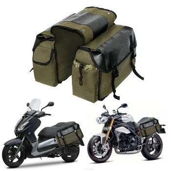 2023 Upgrade Travel Мотоциклетная седельная сумка Водонепроницаемая холщовая седла Подшивка ящика для инструментов Сумка для мотоцикла Сумка для хранения мотоцикла
