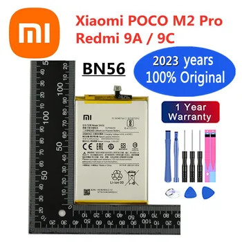 2023 года Высокое качество 5000 мАч BN56 Xiao mi Оригинальный аккумулятор для Xiaomi POCO M2 Pro Redmi 9A 9C Сменные батареи + инструменты