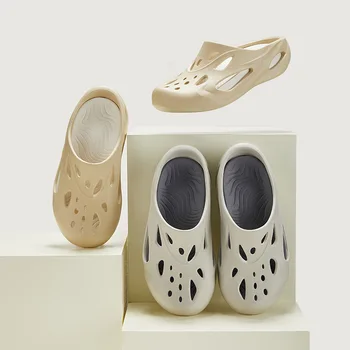 2023 Летние пляжные сандалии для мужчин Модные кроссовки на открытом воздухе Дышащие повседневные садовые тапочки Обувь Шлепанцы