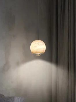 2023 Модная мраморная серия с регулируемой яркостью золотая серебристая подвесная лампа люстра освещение подвесной светильник Lampen для прикроватной тумбочки в коридоре