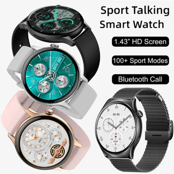 2023 Новые женские умные часы с полным сенсорным экраном Смарт-часы Трекер сердечного ритма Фитнес-часы для Moto G32 Samsung Galaxy