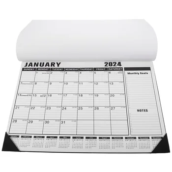 2024 Настенный календарь Примечание Подвешивание для домашней комнаты Отрывной прочный Каландр для ежедневного использования Английский 2023-2024 Большие товары