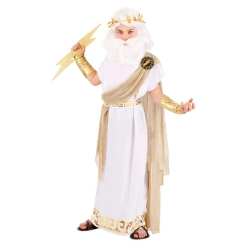2024 Новое поступление Хэллоуин Цезарь Греческий маскарадный наряд Костюм для мальчиков Зевс