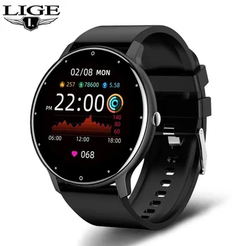2024 Новые мужские смарт-часы LIGE Трекер активности в реальном времени Монитор сердечного ритма Спортивные женские смарт-часы Мужские часы для Android IOS