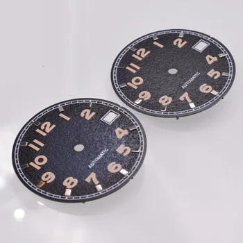 28,5 мм Черный/синий Стерильный циферблат Fit NH35 NH36 Механизм Часы Аксессуары Детали Часы