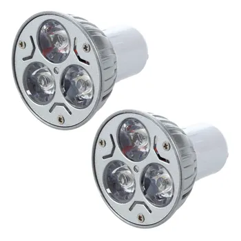 2X GU10 Лампочка имеет 3 светодиода теплого белого цвета 3 Вт 5 Вт 12 В
