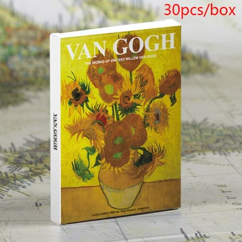 30 листов/лот Открытка Ван Гога винтажная открытка Картины Ван Гога открытка/поздравительная открытка