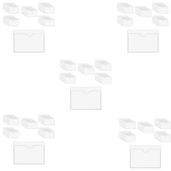 300 шт. Самоклеящийся держатель этикетки Карточные карманы Держатель этикетки Прозрачные держатели библиотечных карточек с открытым верхом для индексных карточек