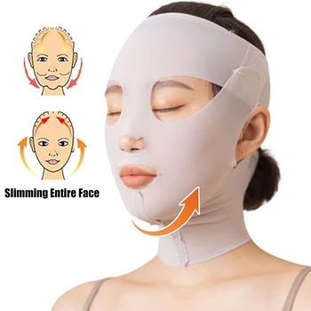 3D Многоразовая дышащая красавица Женщины против морщин Повязка для похудения V Shaper Full Face Lift Ночная маска