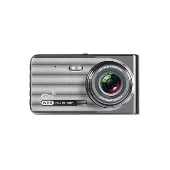 4-дюймовый 1080P Двойной Объектив Сенсорный Экран Автомобильный Регистратор С Функцией Камеры Заднего Вида HD Регистратор Ночного Видения Для Автомобиля