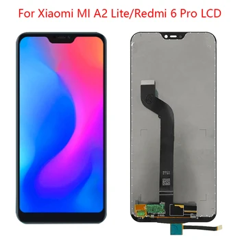 5,84-дюймовый дисплей для Xiaomi A2 Lite дисплей с сенсорным экраном дигитайзер замена для Xiaomi Redmi 6 Pro LCD Mi A2 Lite LCD
