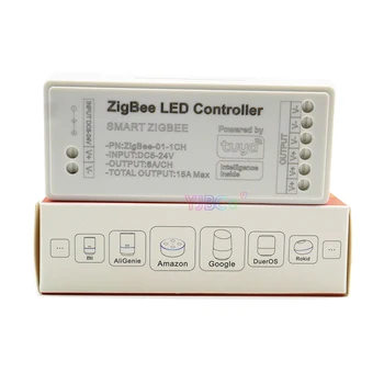5 В 12 В 24 В Zigbee RGB Контроллер светодиодной ленты 1 канал 2 канала 3 канала 4 канала 5 каналов 5 каналов Smart Tuya Диммер для одноцветного / CCT / RGB / RGBW / RGB + CCT Свет