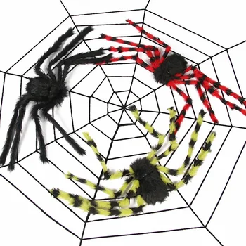 75 см, 90 см, 125 см Большой плюшевый черный паук Украшение вечеринки на Хэллоуин Открытый домашний бар Дом с привидениями Хоррор Реквизит 2023