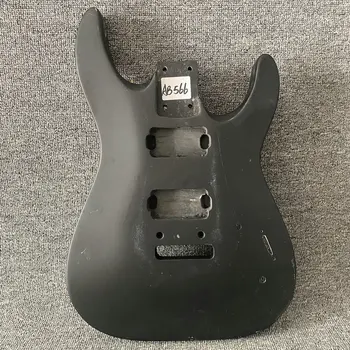 AB566 DIY Детали гитары и бас-гитары Матовый черный цвет из массива дерева Незаконченный корпус электрогитары 2 балла Фиксированное тремоло для Люйтера