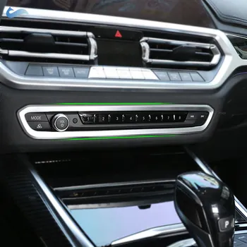 ABS Хромированная центральная панель управления Переключатель громкости Наклейки на крышку рамки Отделка для BMW 3 серии G20 G28 2020