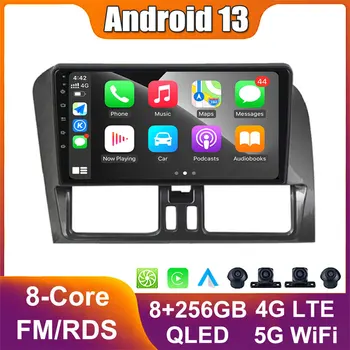 Android 13 Octa CORE Для Volvo XC60 2014-2017 Carplay Авто Радио Vedio Стерео Мультимедийный плеер GPS Навигация 4G LTE WIFI Нет DVD