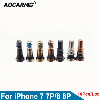 Aocarmo 10 шт./лот для iPhone 7 7P 8 8 Plus A1661 A1863 Серебристый / Розовое золото Черный нижний док-винты Корпус Замена винта