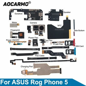 Aocarmo Fingerprint Flash Датчик света Power Flex для ASUS ROG Phone 5 ROG5 ZS673KS Разъем материнской платы Маленький кабель Bard Flex
