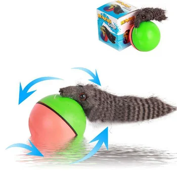 Beaver Ball Electric Beaver Weasel Toy Rolling Ball Water Mouse Toy для кошки, щенка, собаки (случайного цвета)