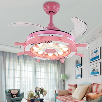Bedroom Decor Светодиодная невидимая потолочная лампа с дистанционным управлением Лампы для гостиной Home Ventilador de techo
