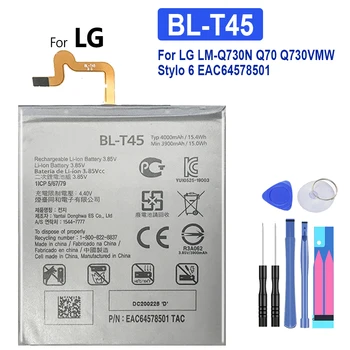 BL-T45 Аккумулятор 4000 мАч для мобильного телефона LG LM-Q730N Q70 Q730VMW Stylo 6 EAC64578501 Bateria