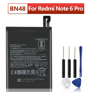 BN48 Запасной аккумулятор телефона для Xiaomi Redmi Note 6 Pro Note6 Pro 4000 мАч Аккумуляторы телефона