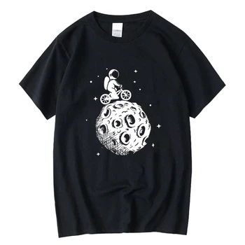 CLOOCL Бренд 100% хлопок Забавная футболка Астронавт Космический полет Футболка Мужская для женщин Рубашки Модные хлопковые футболки Топы с о-образным вырезом
