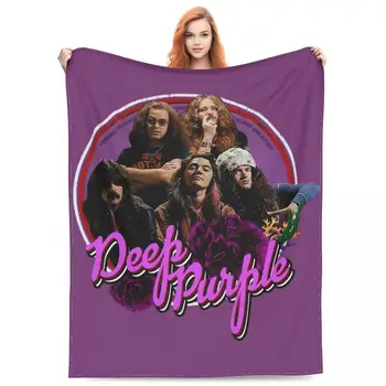 Cool Deep Purple Band Одеяла Фланелевый текстильный декор Рок-музыка Уютные ультрамягкие пледы для кровати Автомобильный коврик